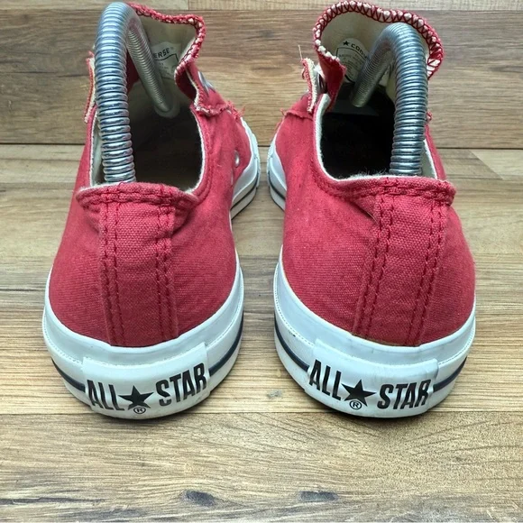 Converse All Star Fire Engine Red Canvas Side Aplix women 8 - Picture 7 of 9